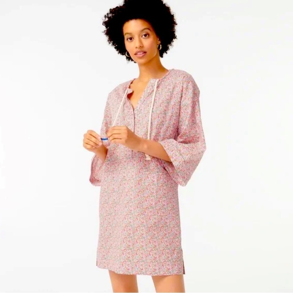 J CREW NWT LIBERTY FABRIC ROSE ELOISE FLORAL DRESS/BEACH TUNIC/COVER UP